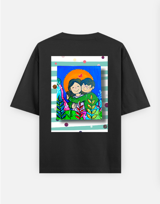 Love one's Oversized T-shirt (Back print) by Ankita Shaw