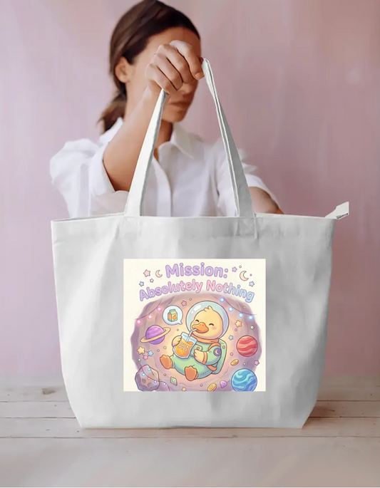 Mission : Absolutely nothing! Everyday Large Tote Bag by Aadyashri 