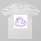 cute cat sleeping on cloud with starts Unisex T-shirt by @cute_pixel_016