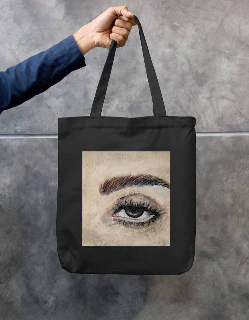 Realistic eye art Zipper Tote Bag by @canvasstories2025