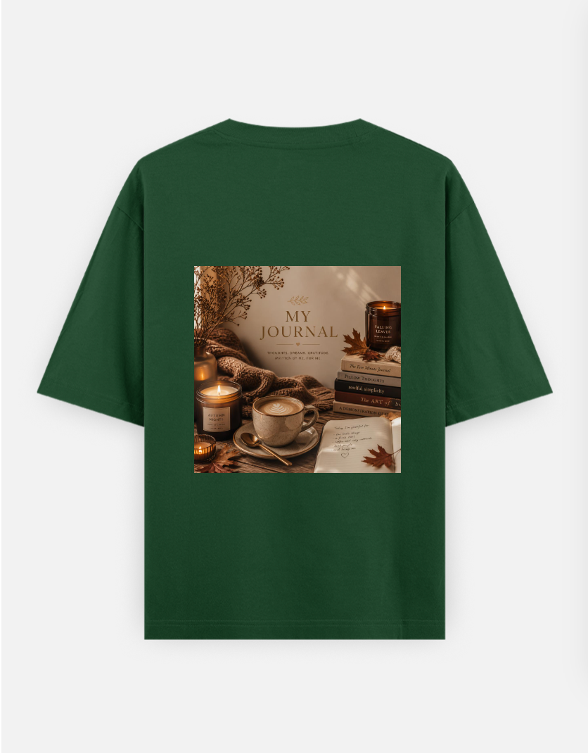 coffee for journal lovers Oversized T-shirt (Back print) by @cute_pixel_016
