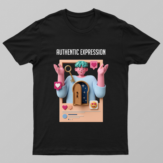Authentic Expression 3D Unisex T-shirt by Kunal Gupta