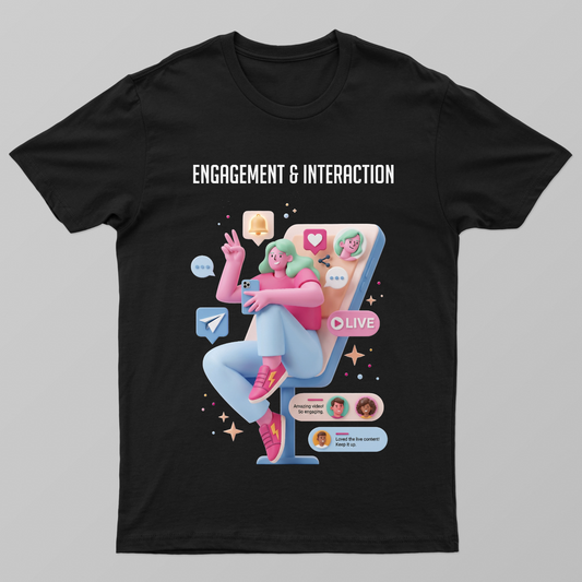 ENGAGEMENT & INTERACTION Unisex T-shirt by Kunal Gupta