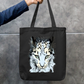 Cat printed zipper Tote bag Zipper Tote Bag by Mithisar Daimary 