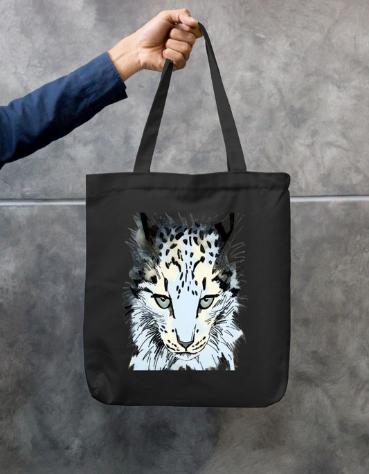 Cat printed zipper Tote bag Zipper Tote Bag by Mithisar Daimary 
