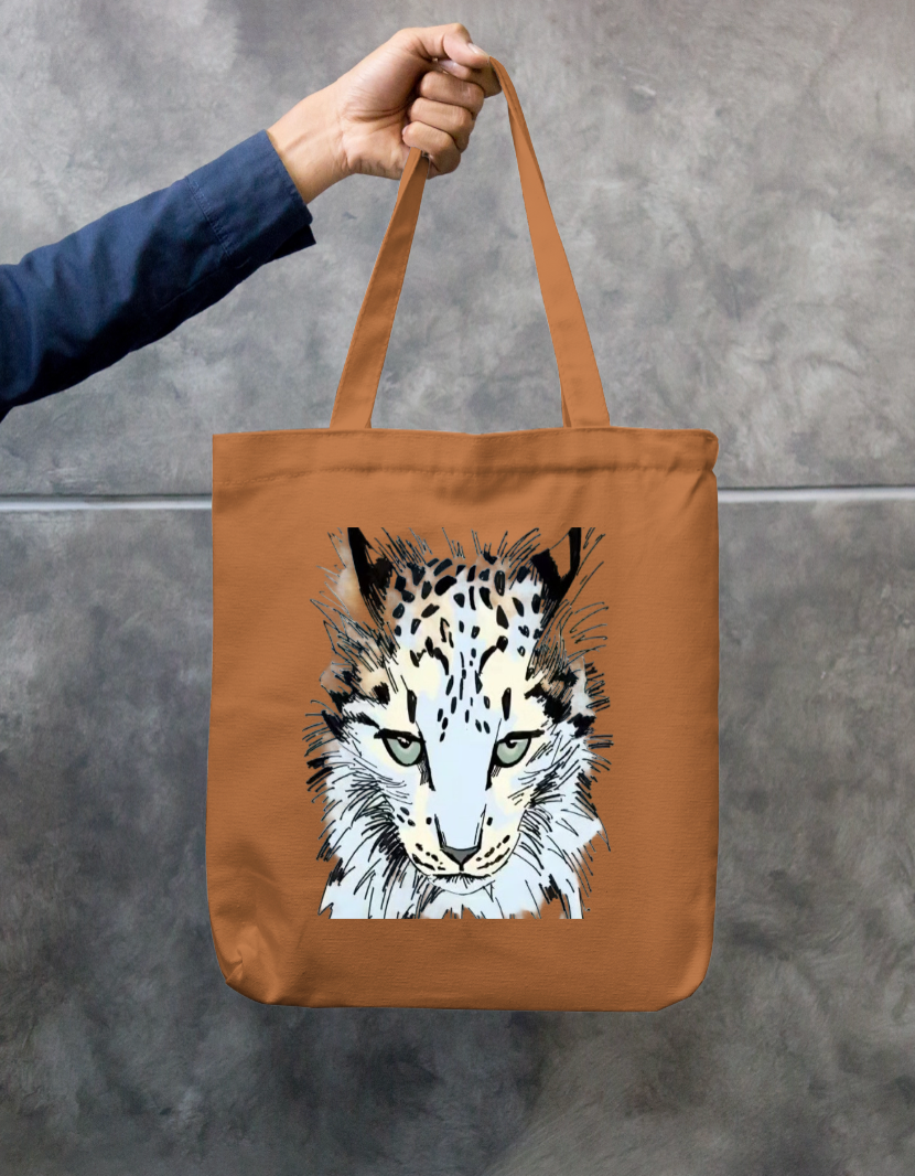Cat printed zipper Tote bag Zipper Tote Bag by Mithisar Daimary 
