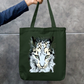Cat printed zipper Tote bag Zipper Tote Bag by Mithisar Daimary 
