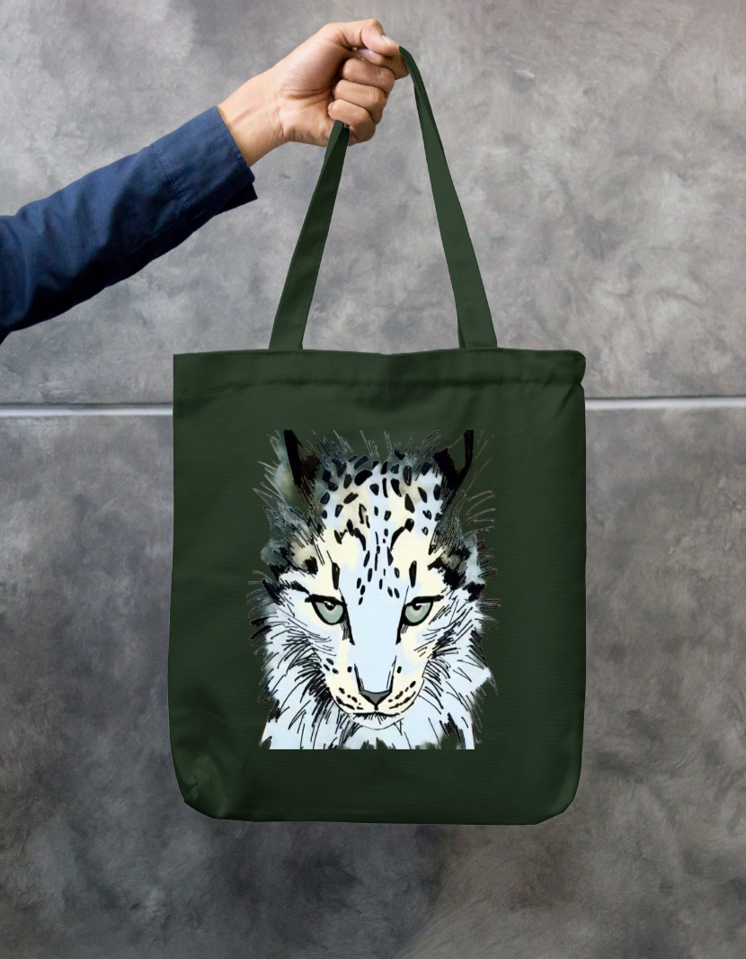 Cat printed zipper Tote bag Zipper Tote Bag by Mithisar Daimary 