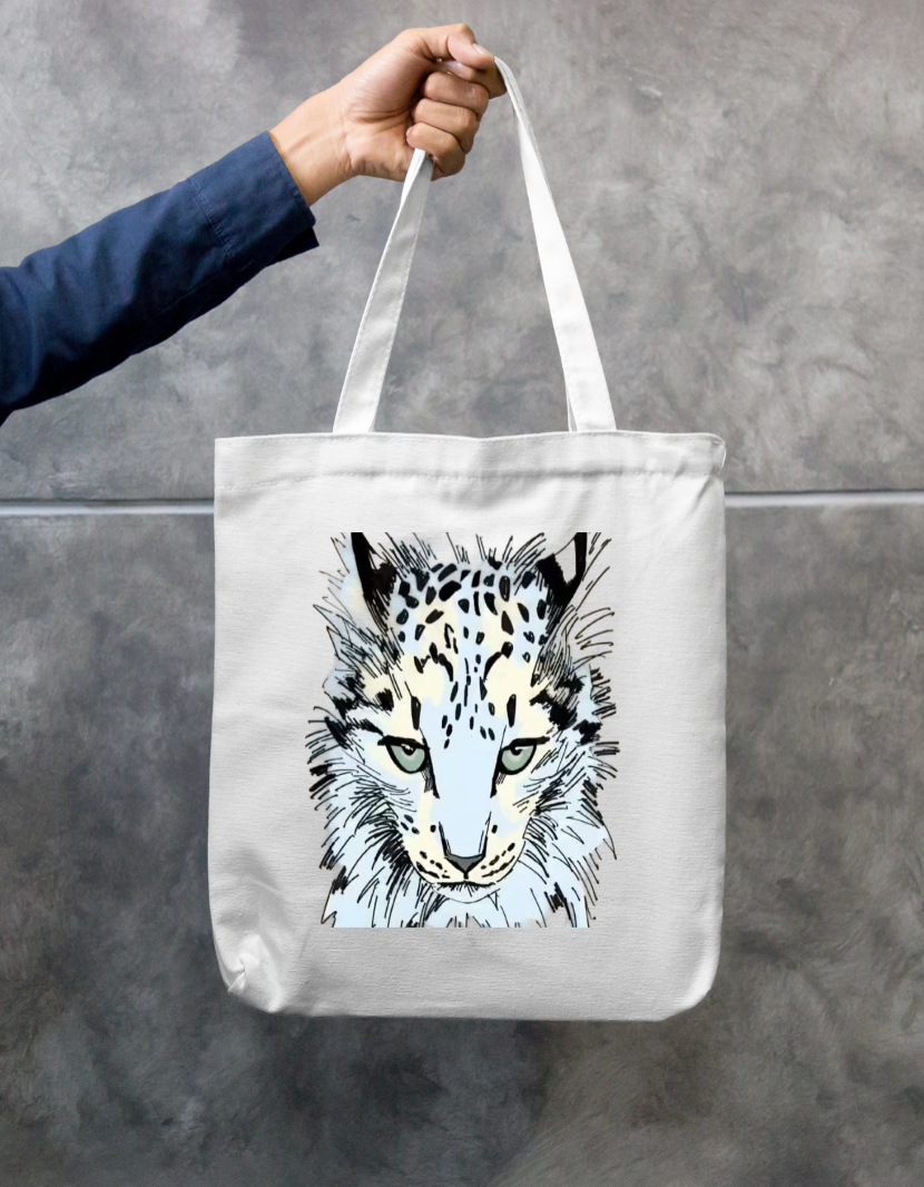 Cat printed zipper Tote bag Zipper Tote Bag by Mithisar Daimary 