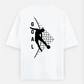 Midnight Striker – Football Graphic Backprint Tee (Oversized Streetwear) Oversized T-shirt (Back print) by @vibe_craft26