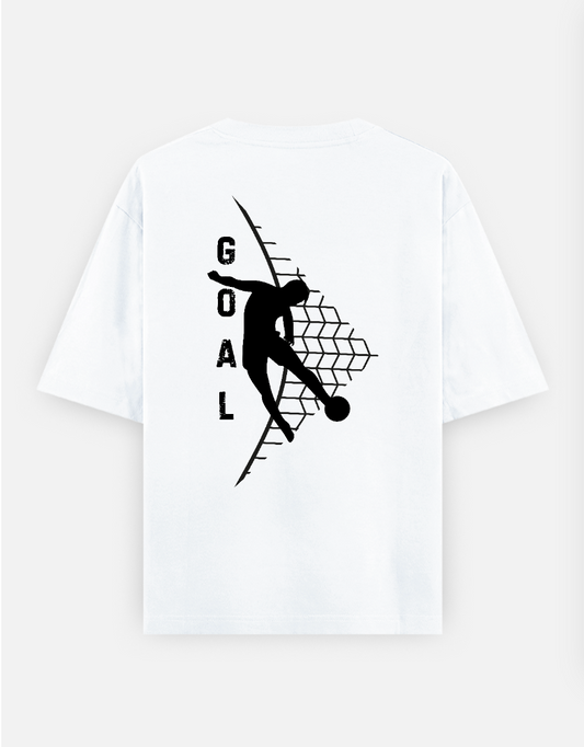 Midnight Striker – Football Graphic Backprint Tee (Oversized Streetwear) Oversized T-shirt (Back print) by @vibe_craft26