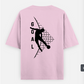 Midnight Striker – Football Graphic Backprint Tee (Oversized Streetwear) Oversized T-shirt (Back print) by @vibe_craft26