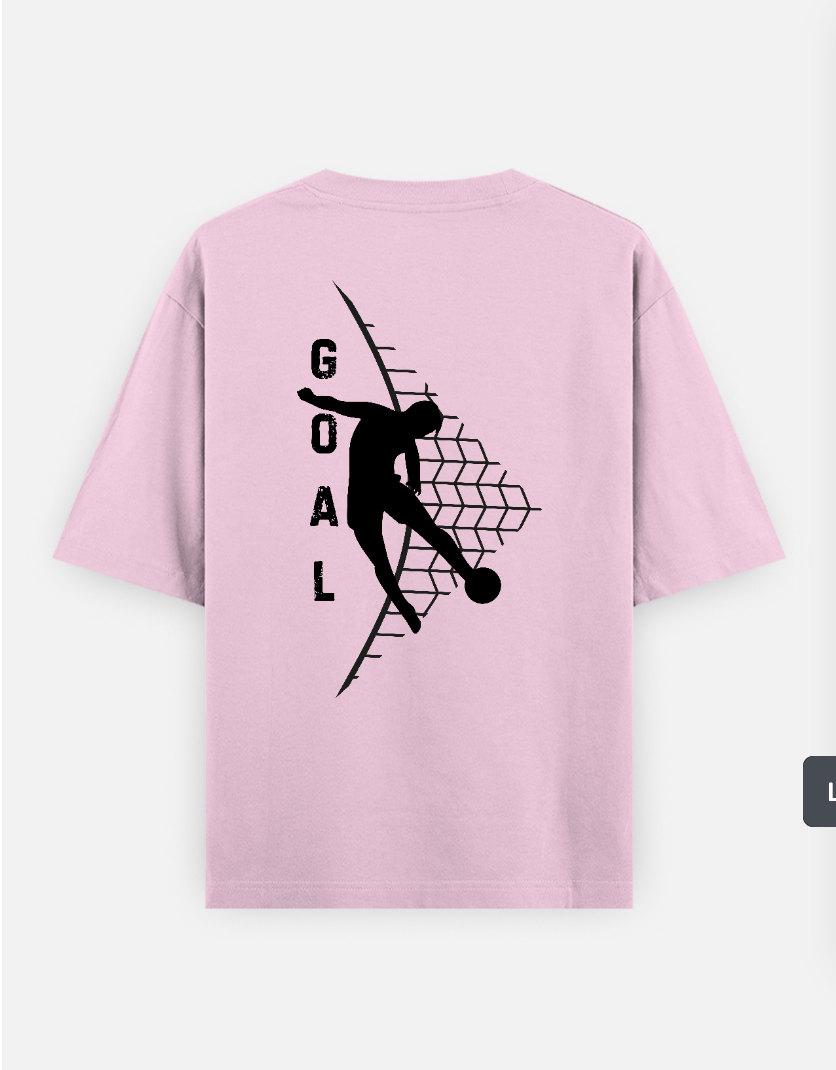 Midnight Striker – Football Graphic Backprint Tee (Oversized Streetwear) Oversized T-shirt (Back print) by @vibe_craft26