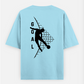 Midnight Striker – Football Graphic Backprint Tee (Oversized Streetwear) Oversized T-shirt (Back print) by @vibe_craft26