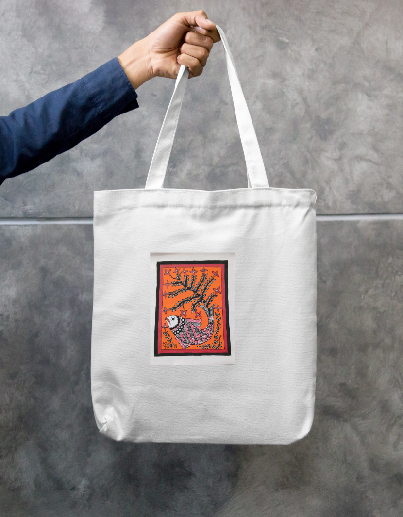 Fish under tree Zipper Tote Bag by Antara Verma