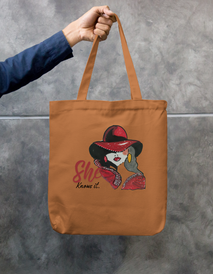 She knows it Zipper Tote Bag by @miralynadoraartworks