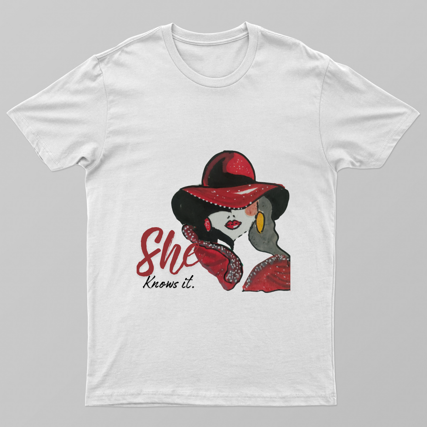 She knows it Unisex T-shirt by @miralynadoraartworks