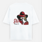 She knows it Oversized T-shirt (Back print) by @miralynadoraartworks