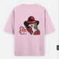 She knows it Oversized T-shirt (Back print) by @miralynadoraartworks