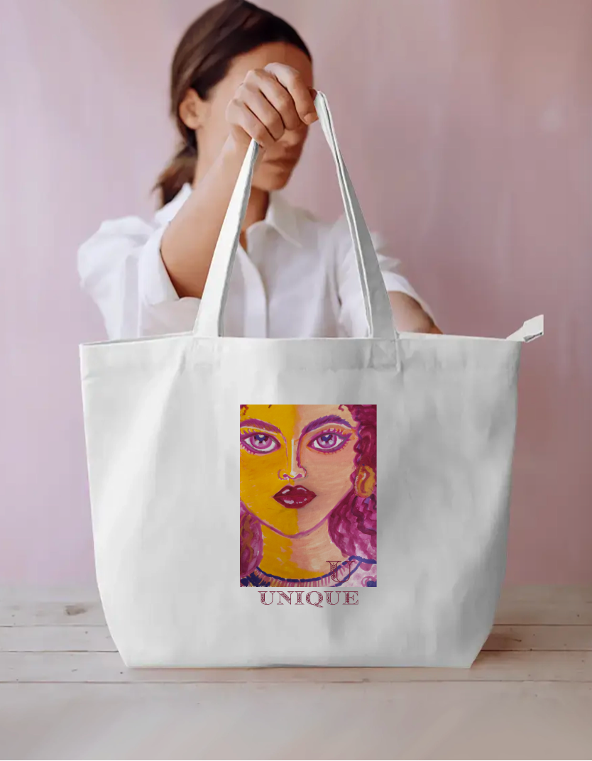 Unique Everyday Large Tote Bag by @miralynadoraartworks