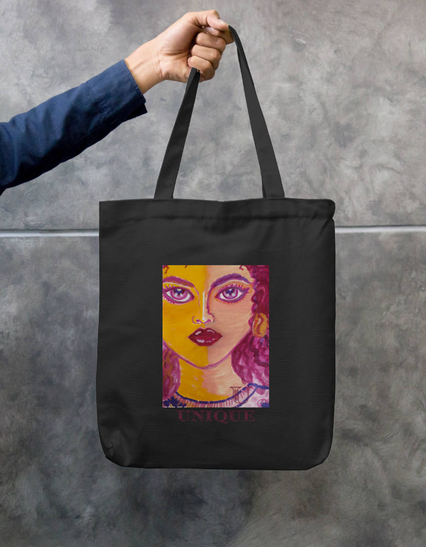 Unique Zipper Tote Bag by @miralynadoraartworks
