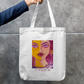 Unique Zipper Tote Bag by @miralynadoraartworks