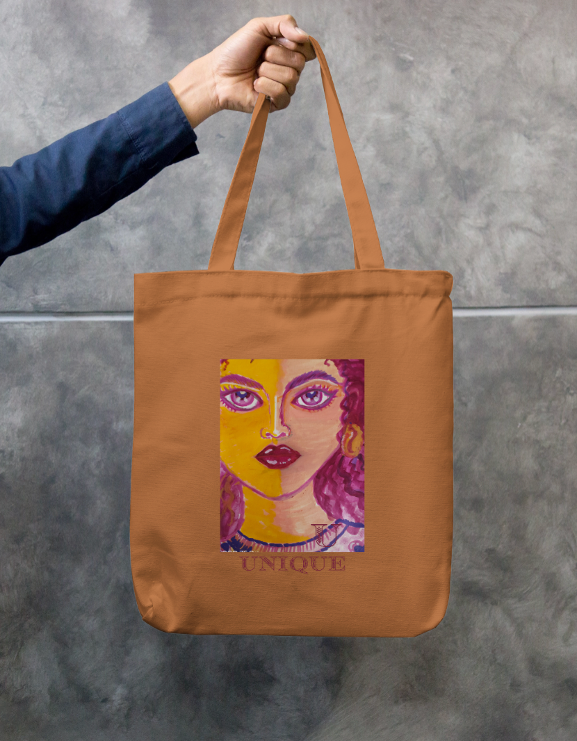 Unique Zipper Tote Bag by @miralynadoraartworks