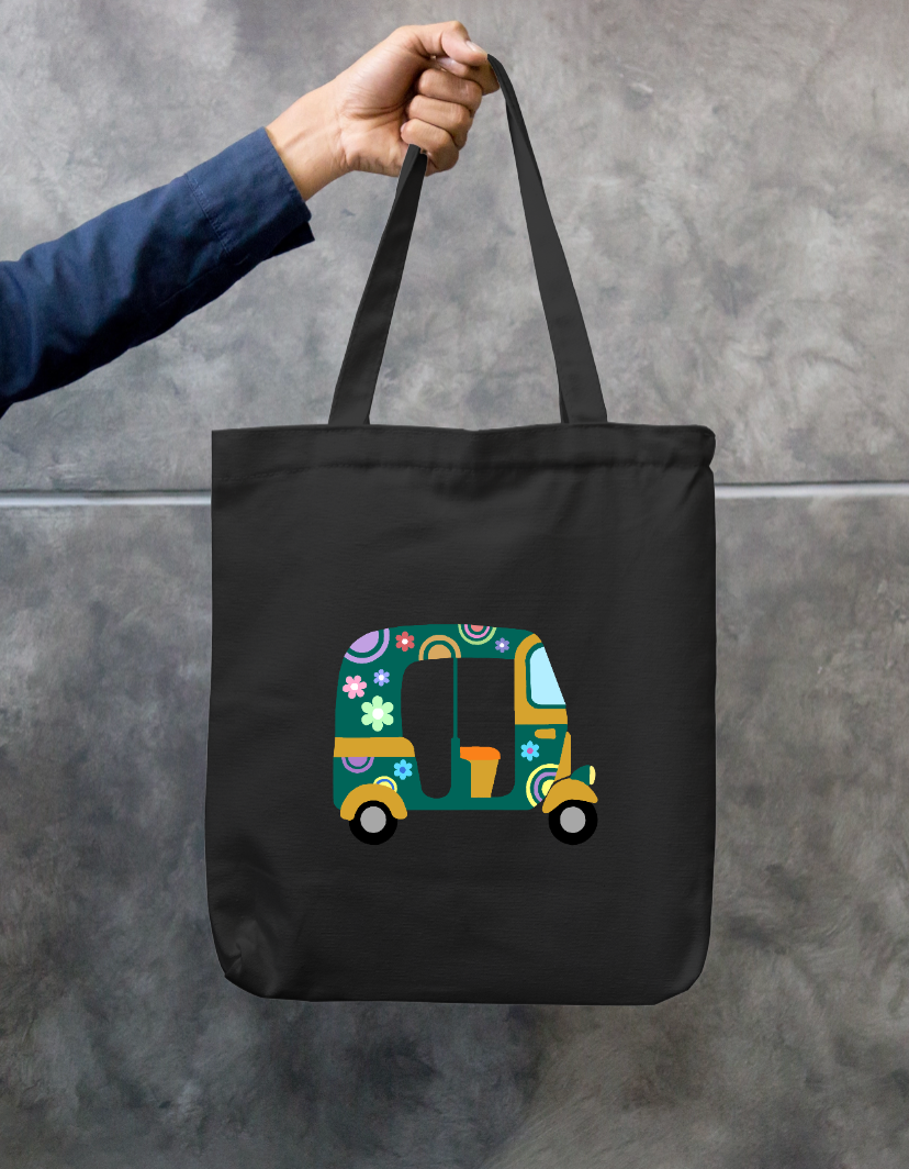 Autorickshaw Zipper Tote Bag by @astravore_designs