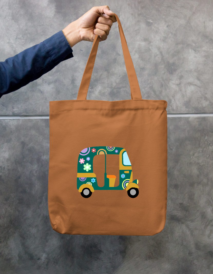 Autorickshaw Zipper Tote Bag by @astravore_designs