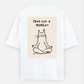 meow Oversized T-shirt (Back print) by @kala.within