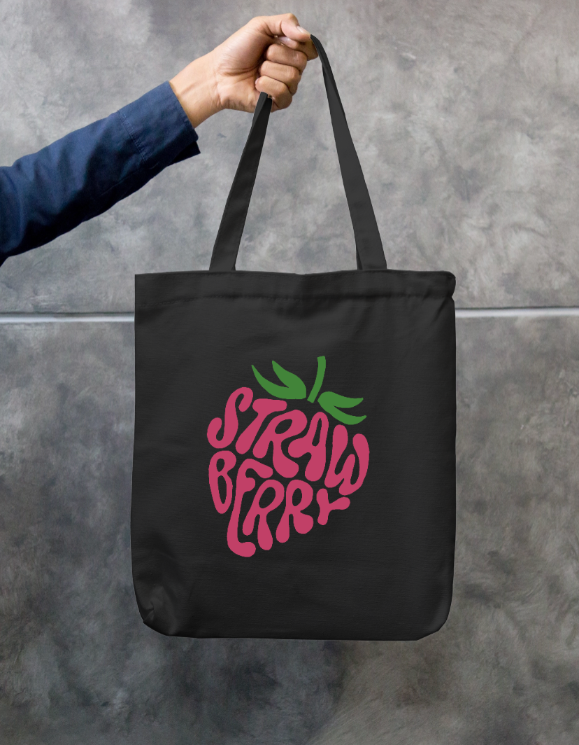 Strawberry Zipper Tote Bag by @astravore_designs