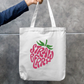 Strawberry Zipper Tote Bag by @astravore_designs