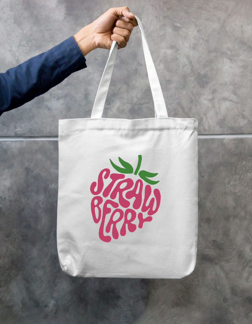 Strawberry Zipper Tote Bag by @astravore_designs