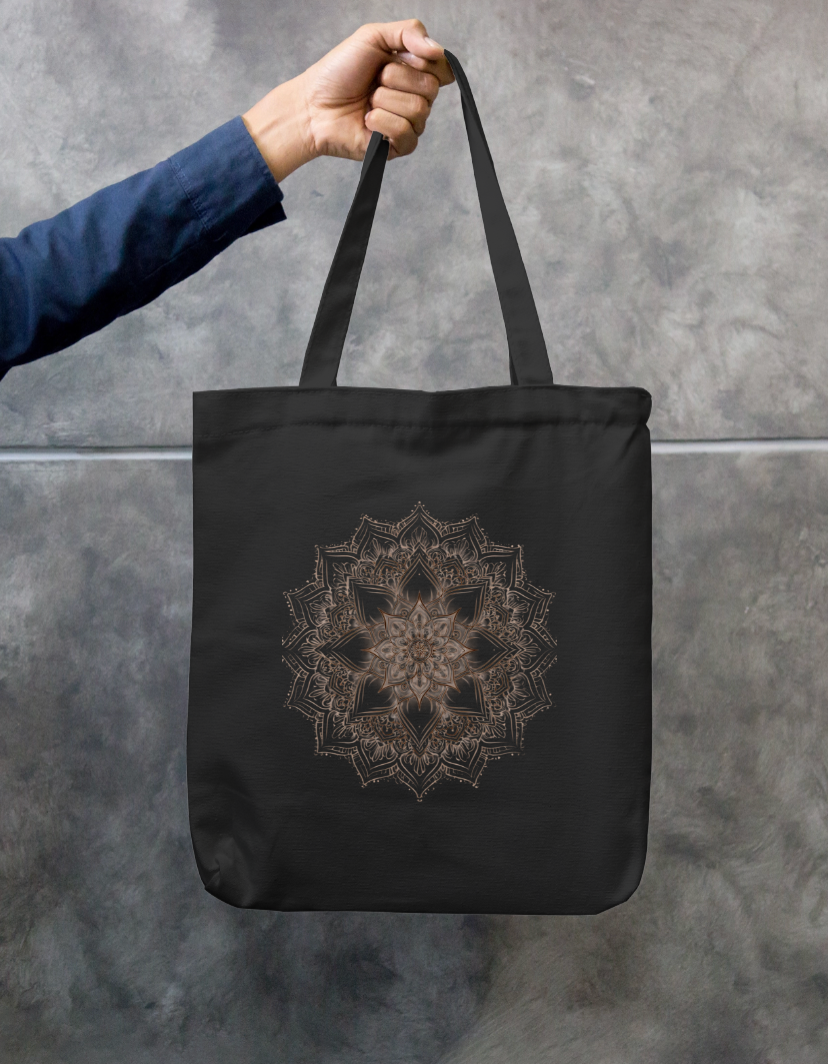 Mandala Art Tote Bag Zipper Tote Bag by @rd_digital_store