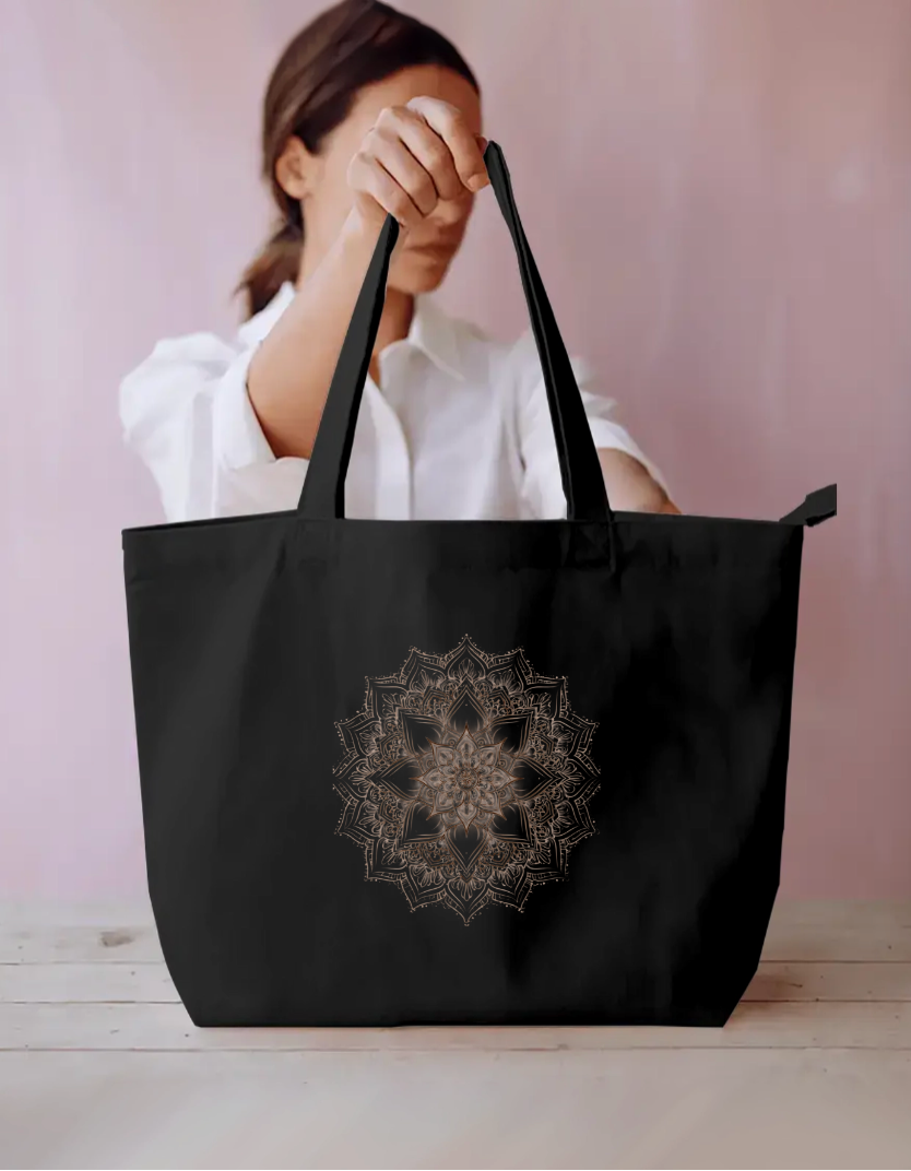 Mandala Art Tote Bag Everyday Large Tote Bag by @rd_digital_store