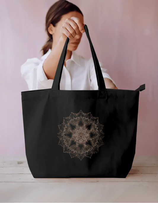 Mandala Art Tote Bag Everyday Large Tote Bag by @rd_digital_store
