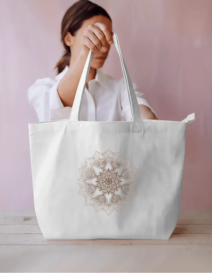 Mandala Art Tote Bag Everyday Large Tote Bag by @rd_digital_store