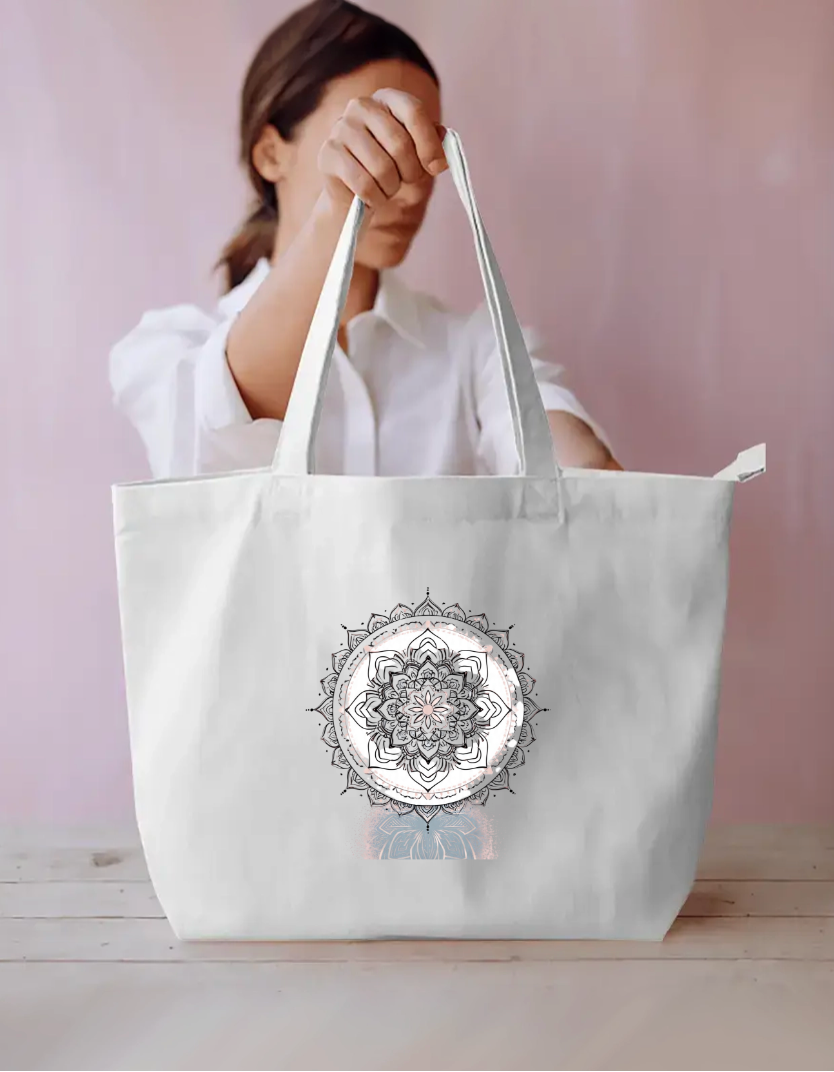 Mandala Art Tote Bag Everyday Large Tote Bag by @rd_digital_store