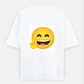 Minimal monsoon design Oversized T-shirt (Back print) by Rinza 