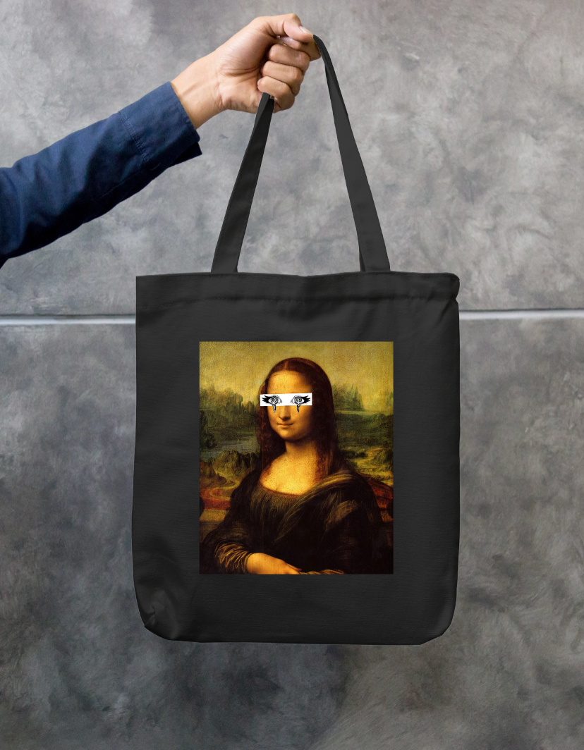 Monalisa Zipper Tote Bag by @astravore_designs