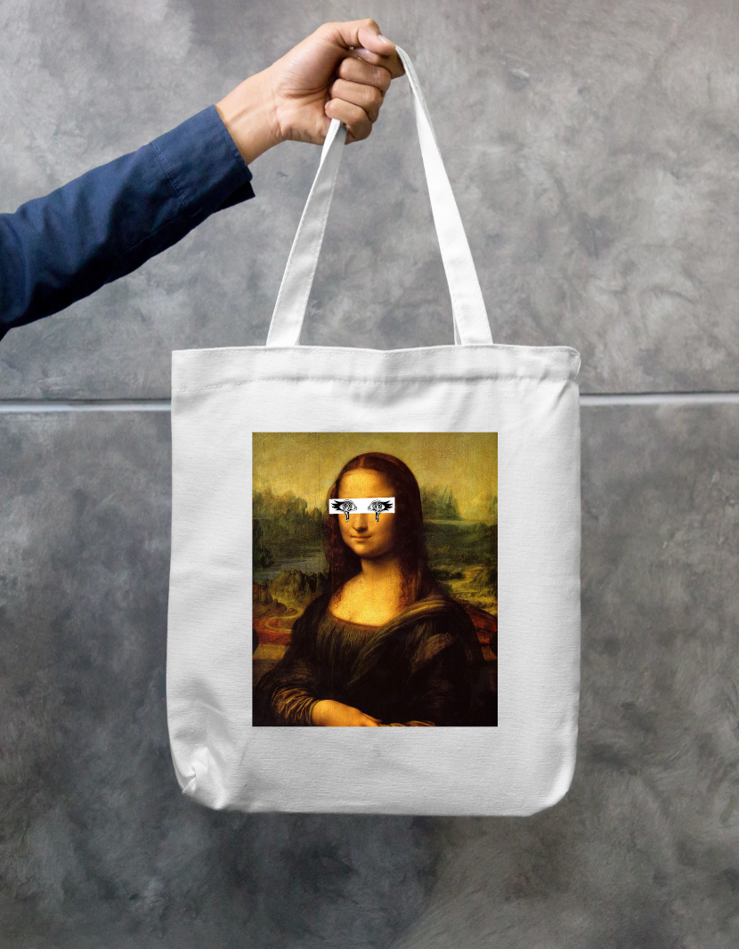 Monalisa Zipper Tote Bag by @astravore_designs