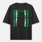 Black cat Oversized T-shirt (Back print) by Lisha Priya Sequeira