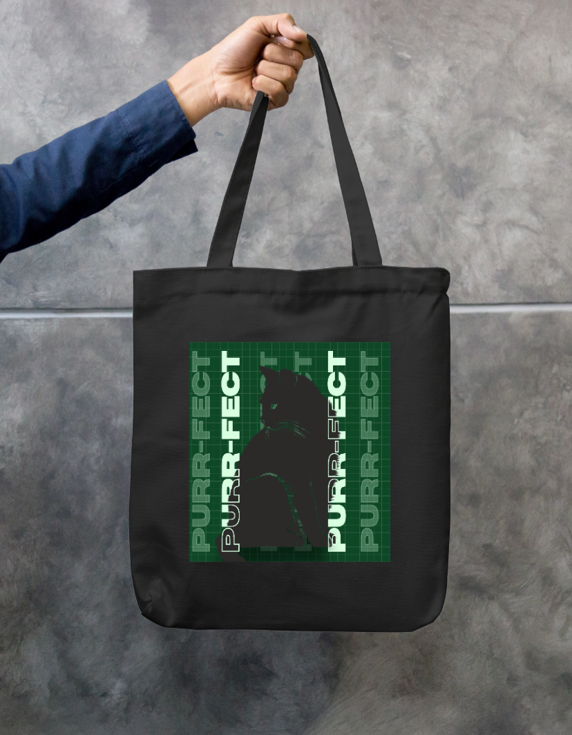 Purr-fect Zipper Tote Bag by Lisha Priya Sequeira