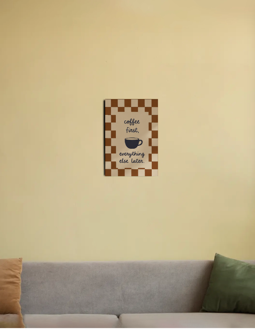 Coffee time 8"x12" Canvas Poster by Rinza 