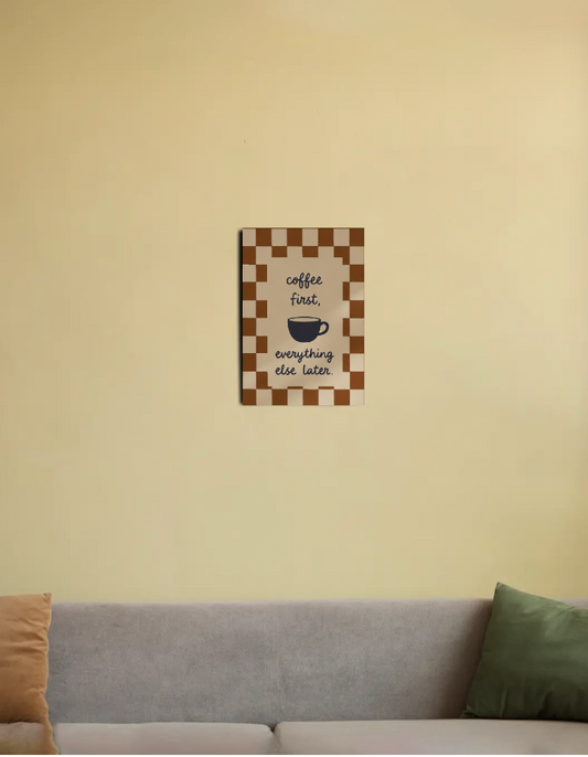 Coffee time 8"x12" Canvas Poster by Rinza 