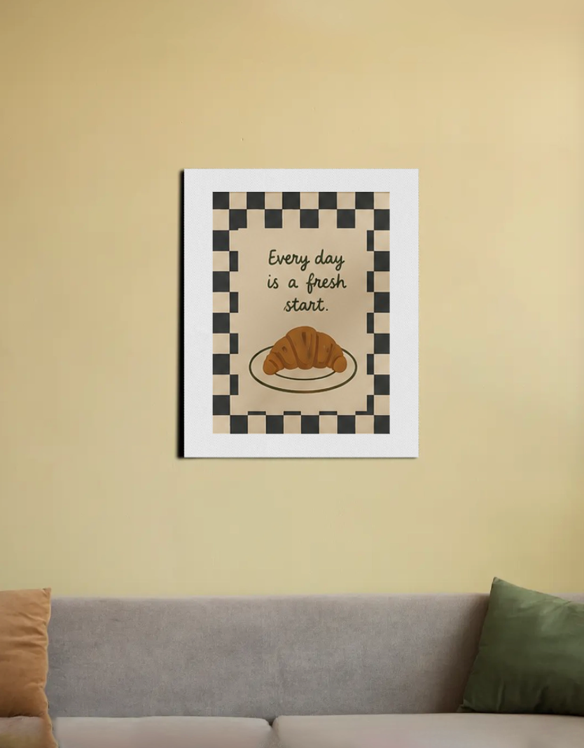 A day with fresh start 16"x20" Canvas Poster by Rinza 