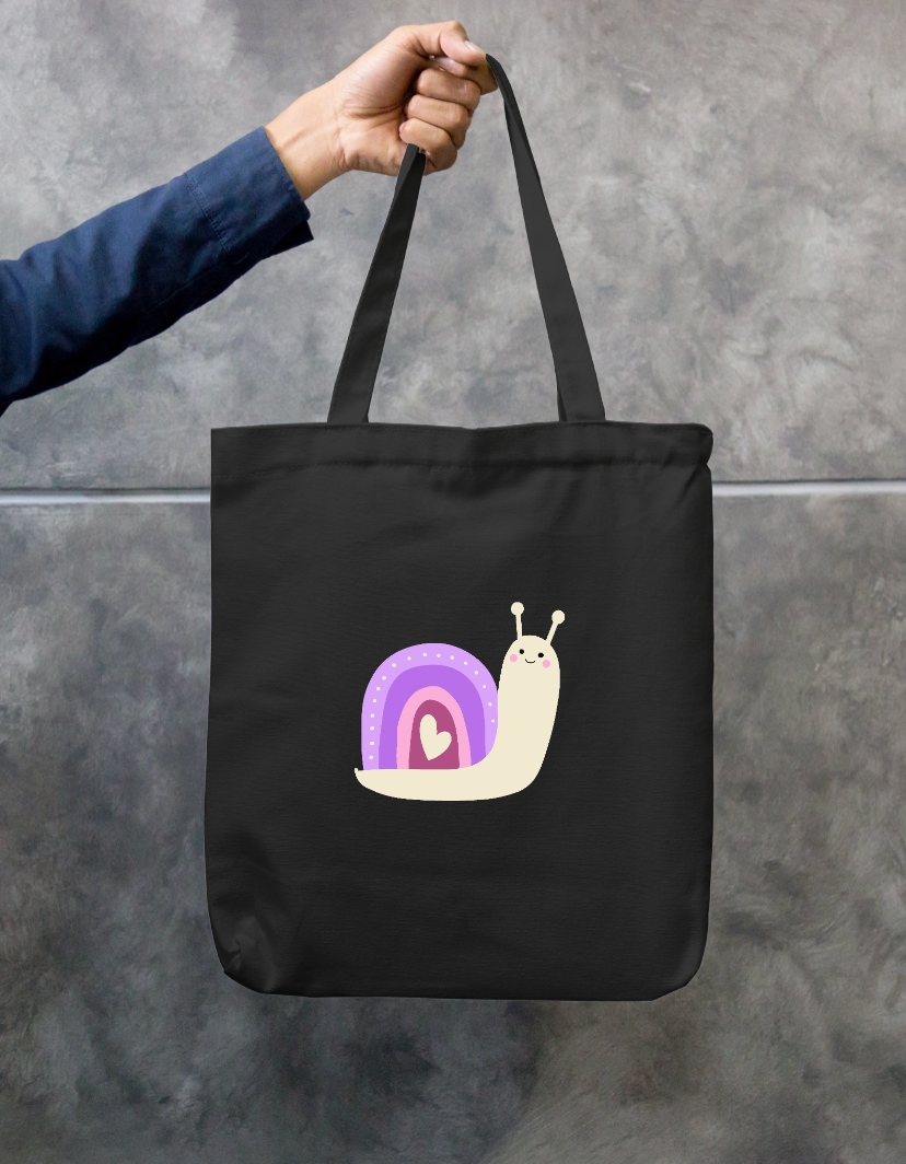 Cute snail Zipper Tote Bag by @astravore_designs