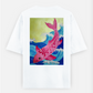 The Koi Oversized T-shirt (Back print) by @ev_raju