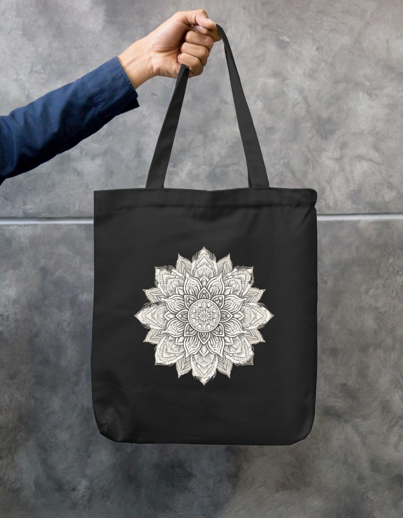Mandala Art Tote Bag Zipper Tote Bag by @rd_digital_store