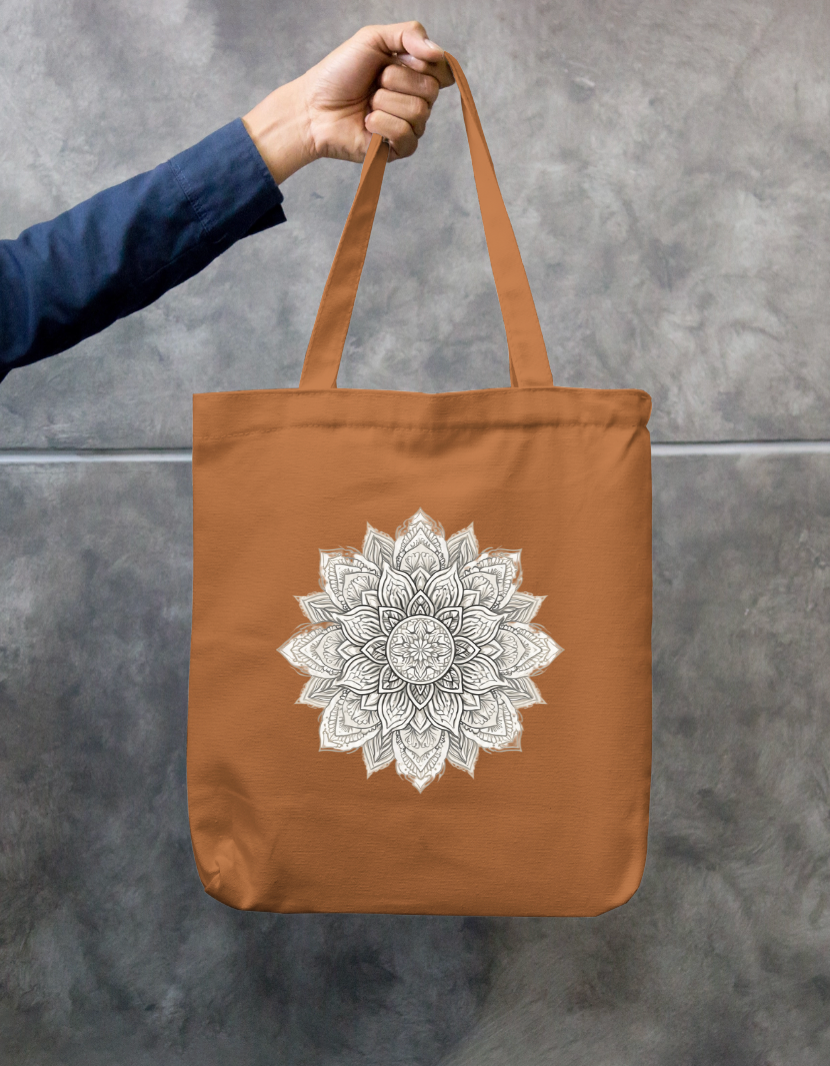 Mandala Art Tote Bag Zipper Tote Bag by @rd_digital_store